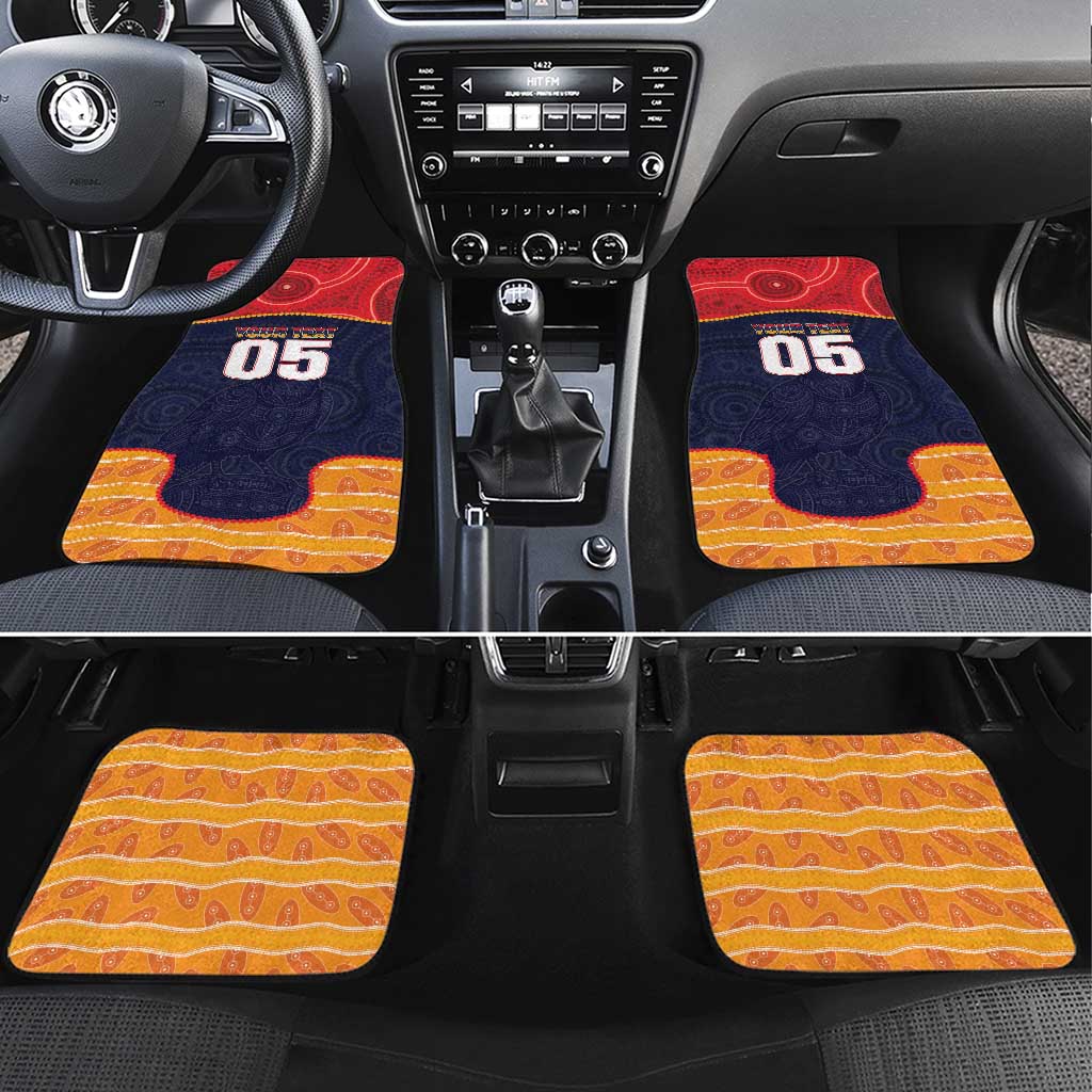 Custom Adelaide Football Club Car Mats Crow Spirit Animal