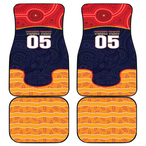 Custom Adelaide Football Club Car Mats Crow Spirit Animal