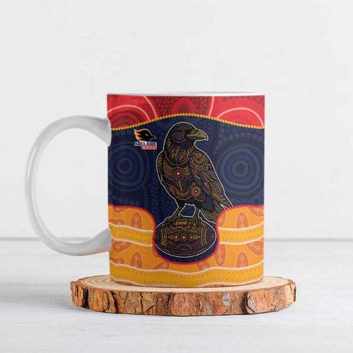 Custom Adelaide Football Club Ceramic Mug Crow Spirit Animal