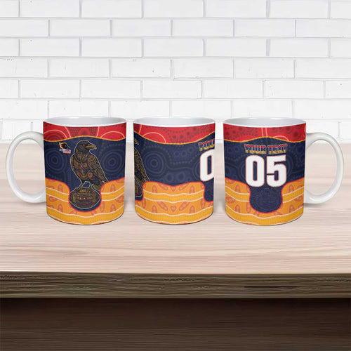 Custom Adelaide Football Club Ceramic Mug Crow Spirit Animal