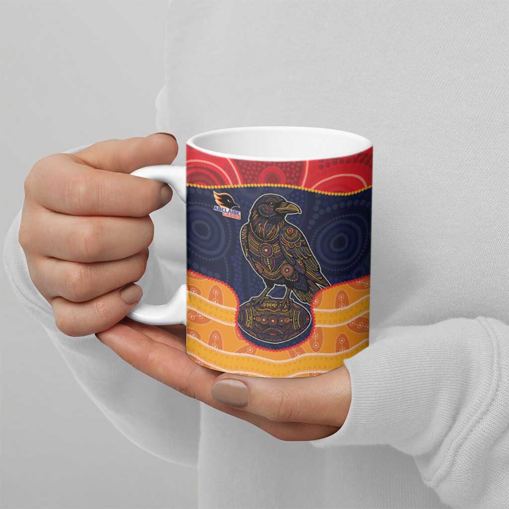 Custom Adelaide Football Club Ceramic Mug Crow Spirit Animal