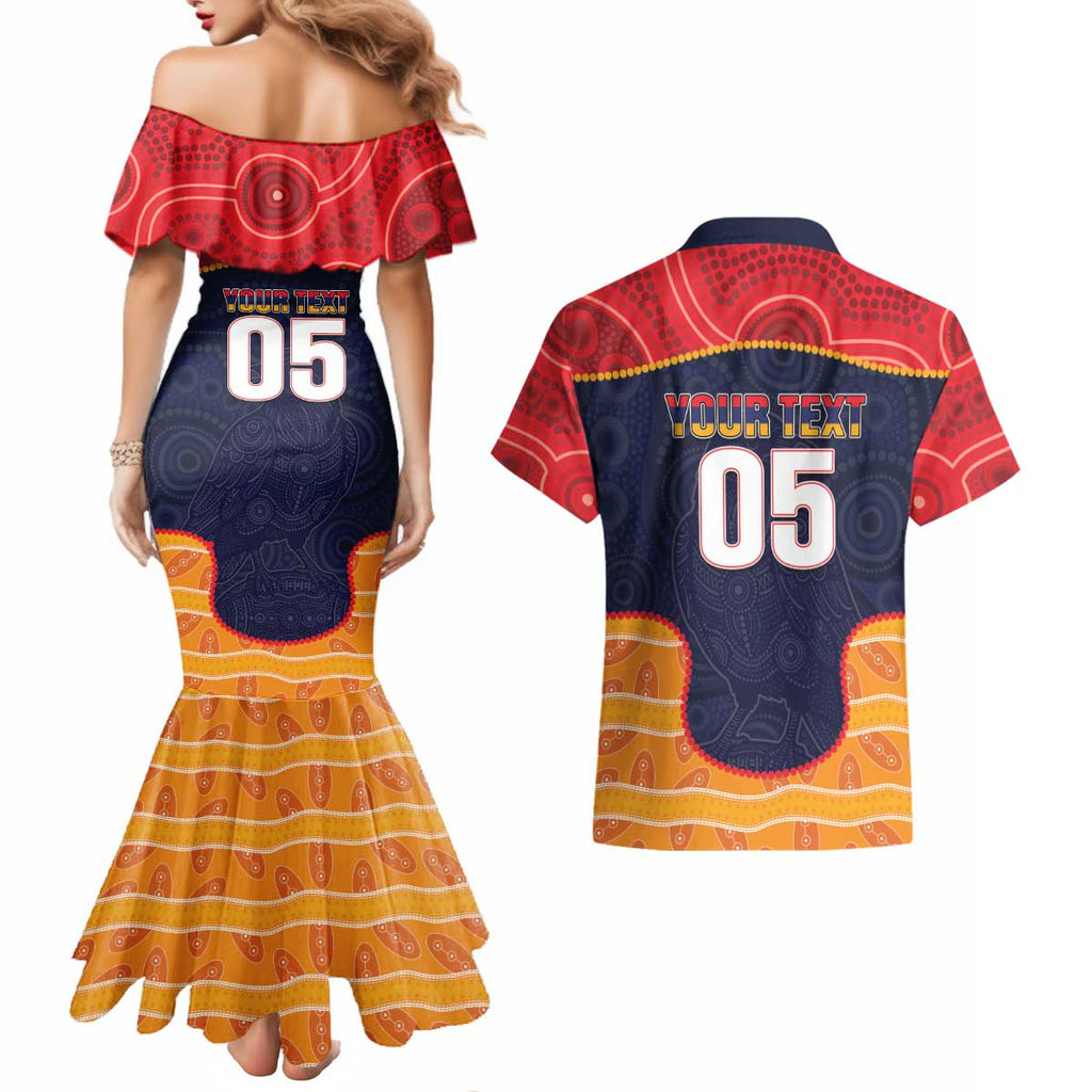 Custom Adelaide Football Club Couples Matching Mermaid Dress and Hawaiian Shirt Crow Spirit Animal