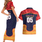 Custom Adelaide Football Club Couples Matching Short Sleeve Bodycon Dress and Hawaiian Shirt Crow Spirit Animal