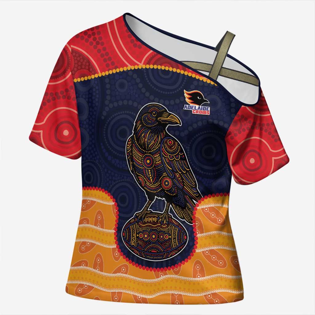 Custom Adelaide Football Club Cross Shoulder Shirt Crow Spirit Animal