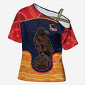 Custom Adelaide Football Club Cross Shoulder Shirt Crow Spirit Animal