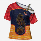 Custom Adelaide Football Club Cross Shoulder Shirt Crow Spirit Animal