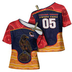 Custom Adelaide Football Club Cross Shoulder Shirt Crow Spirit Animal