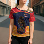 Custom Adelaide Football Club Cross Shoulder Shirt Crow Spirit Animal
