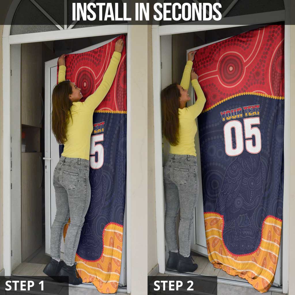 Custom Adelaide Football Club Door Cover Crow Spirit Animal