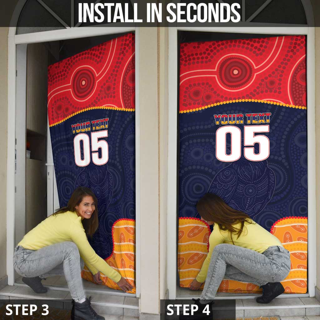 Custom Adelaide Football Club Door Cover Crow Spirit Animal