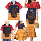 Custom Adelaide Football Club Family Matching Mermaid Dress and Hawaiian Shirt Crow Spirit Animal