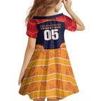 Custom Adelaide Football Club Family Matching Off The Shoulder Long Sleeve Dress and Hawaiian Shirt Crow Spirit Animal