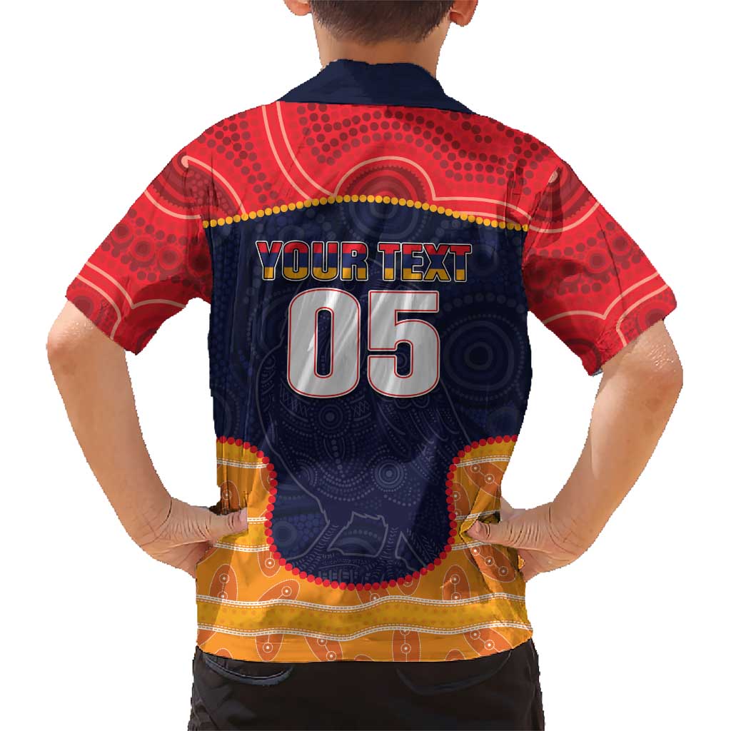 Custom Adelaide Football Club Family Matching Off Shoulder Maxi Dress and Hawaiian Shirt Crow Spirit Animal