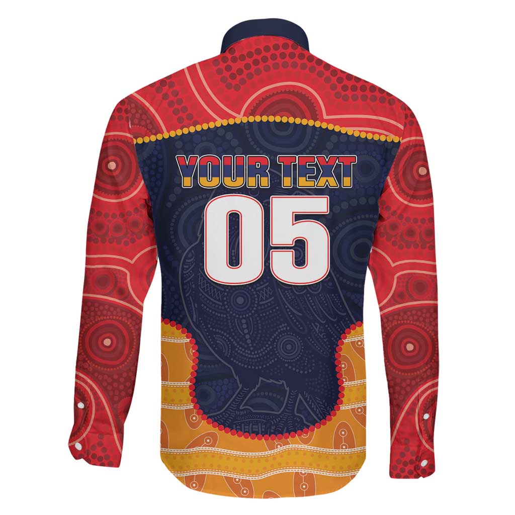 Custom Adelaide Football Club Family Matching Off Shoulder Maxi Dress and Hawaiian Shirt Crow Spirit Animal