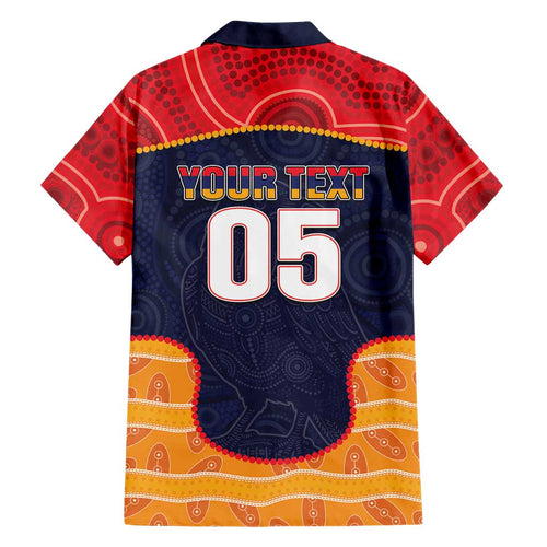 Custom Adelaide Football Club Family Matching Off Shoulder Short Dress and Hawaiian Shirt Crow Spirit Animal