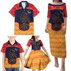 Custom Adelaide Football Club Family Matching Puletasi and Hawaiian Shirt Crow Spirit Animal