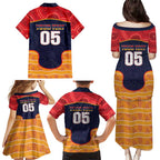 Custom Adelaide Football Club Family Matching Puletasi and Hawaiian Shirt Crow Spirit Animal