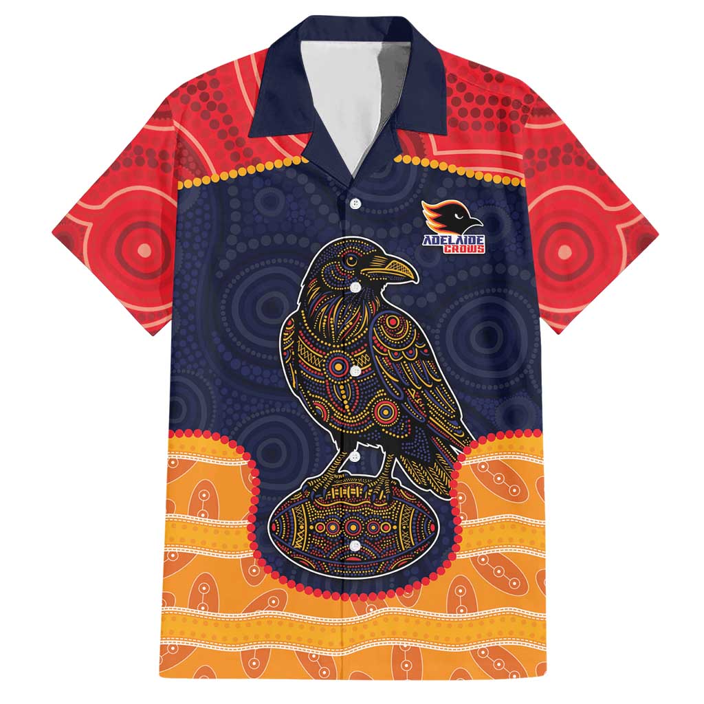 Custom Adelaide Football Club Hawaiian Shirt Crow Spirit Animal
