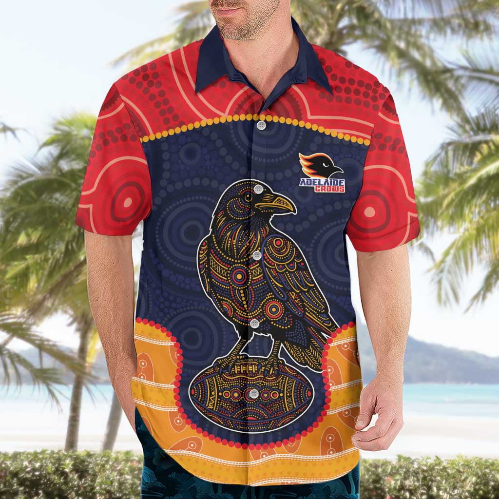 Custom Adelaide Football Club Hawaiian Shirt Crow Spirit Animal