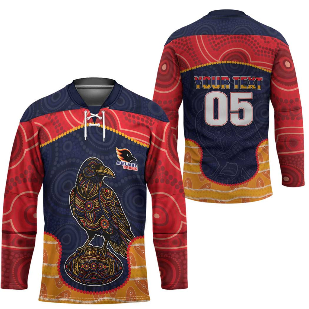 Custom Adelaide Football Club Hockey Jersey Crow Spirit Animal