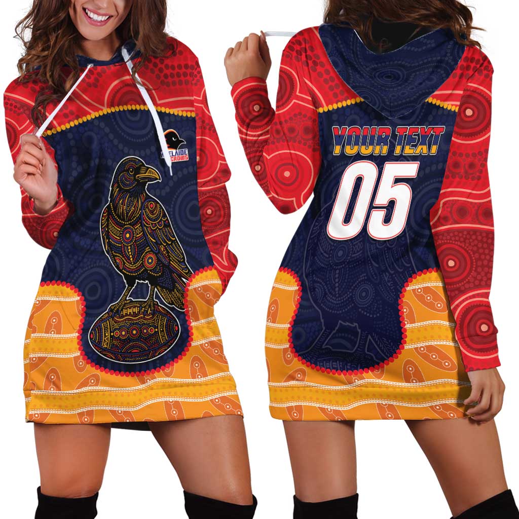 Custom Adelaide Football Club Hoodie Dress Crow Spirit Animal