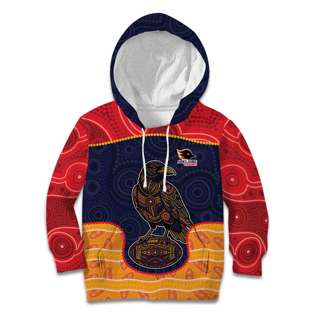 Custom Adelaide Football Club Kid Hoodie Crow Spirit Animal