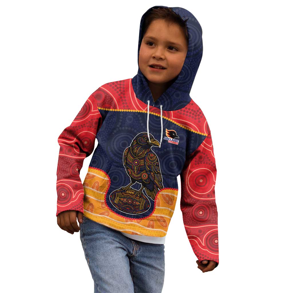 Custom Adelaide Football Club Kid Hoodie Crow Spirit Animal