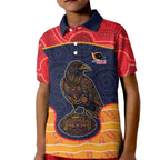 Custom Adelaide Football Club Kid Polo Shirt Crow Spirit Animal