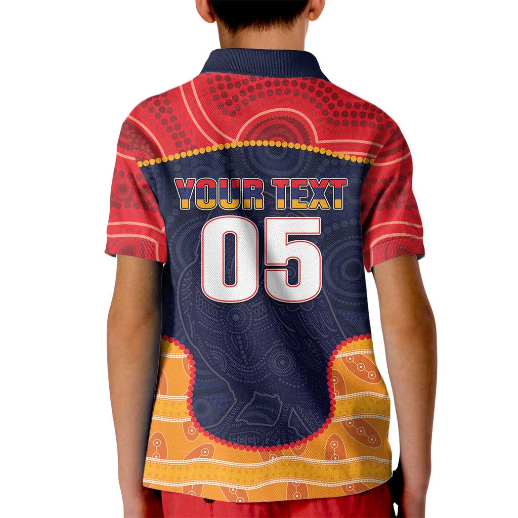 Custom Adelaide Football Club Kid Polo Shirt Crow Spirit Animal