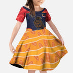 Custom Adelaide Football Club Kid Short Sleeve Dress Crow Spirit Animal