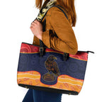 Adelaide Football Club Leather Tote Bag Crow Spirit Animal