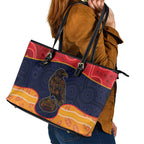 Adelaide Football Club Leather Tote Bag Crow Spirit Animal