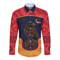 Custom Adelaide Football Club Long Sleeve Button Shirt Crow Spirit Animal