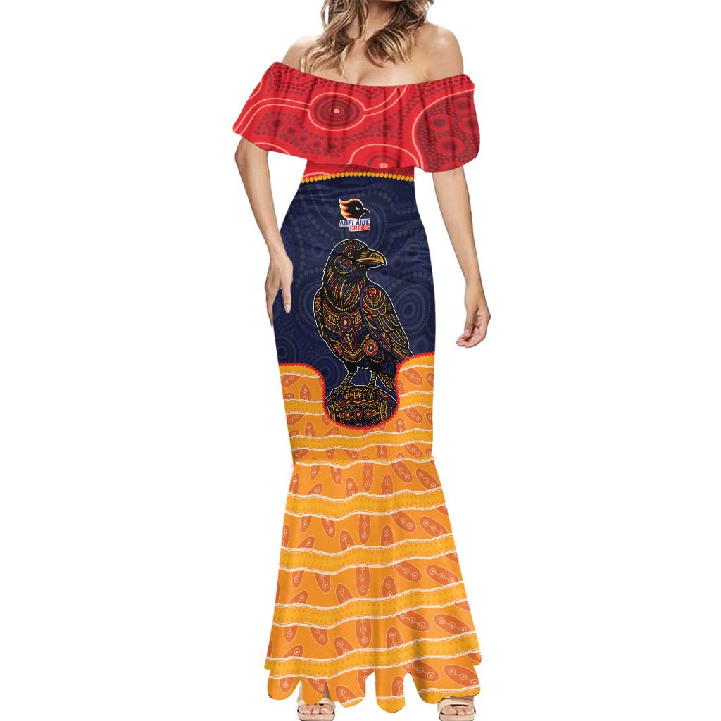 Custom Adelaide Football Club Mermaid Dress Crow Spirit Animal