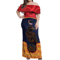 Custom Adelaide Football Club Off Shoulder Maxi Dress Crow Spirit Animal
