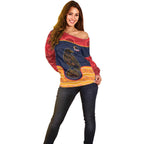 Custom Adelaide Football Club Off Shoulder Sweater Crow Spirit Animal