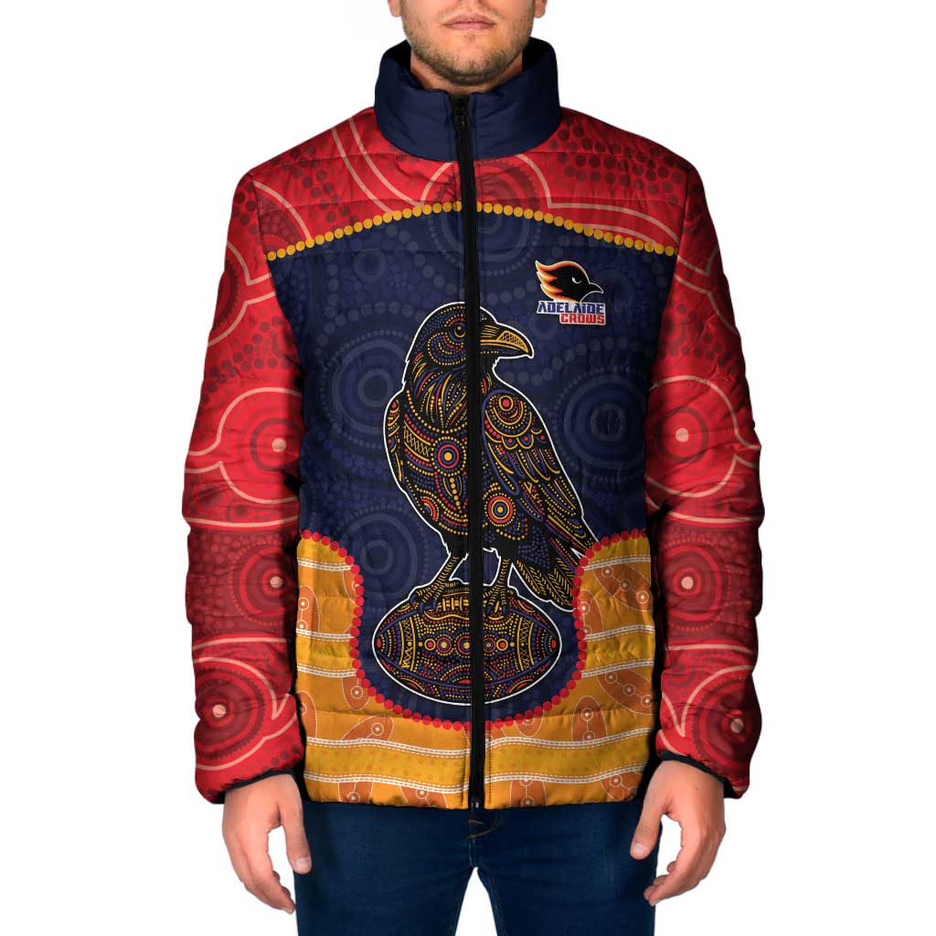 Custom Adelaide Football Club Padded Jacket Crow Spirit Animal
