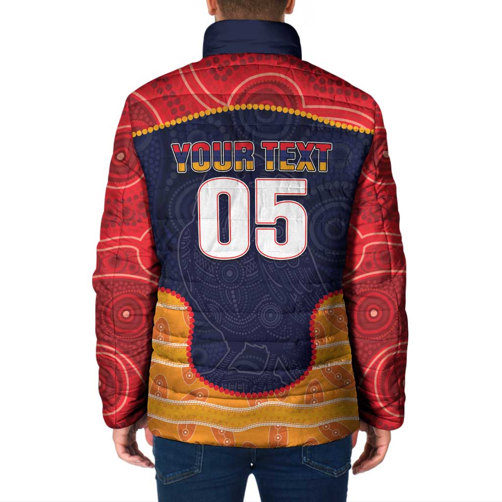 Custom Adelaide Football Club Padded Jacket Crow Spirit Animal