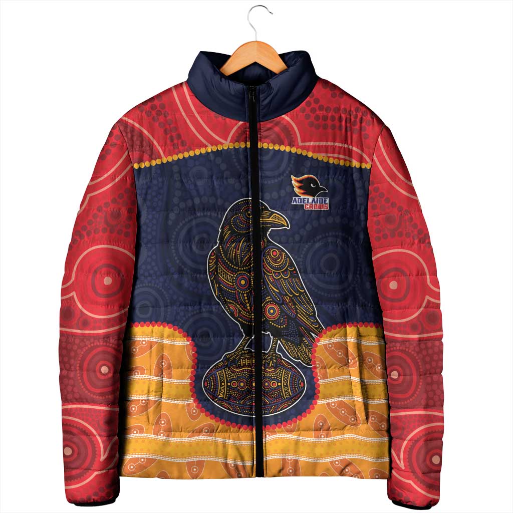 Custom Adelaide Football Club Padded Jacket Crow Spirit Animal
