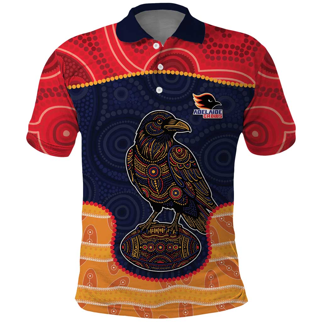 Custom Adelaide Football Club Polo Shirt Crow Spirit Animal