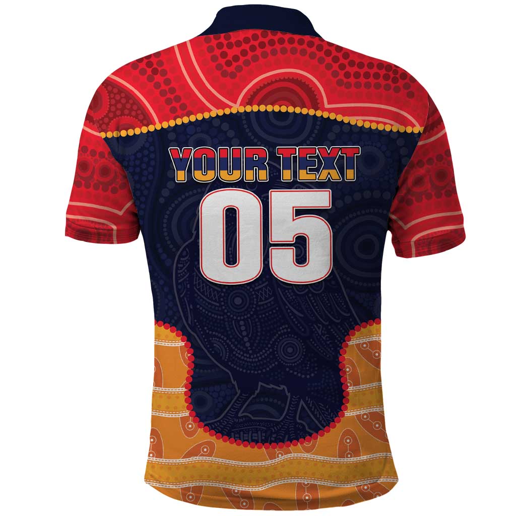 Custom Adelaide Football Club Polo Shirt Crow Spirit Animal