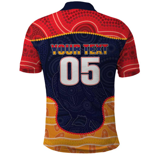Custom Adelaide Football Club Polo Shirt Crow Spirit Animal