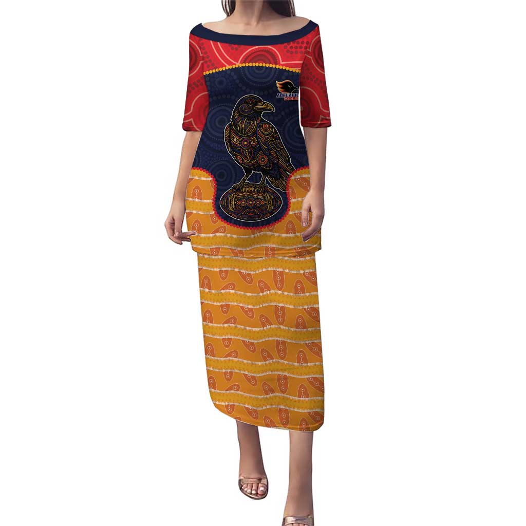 Custom Adelaide Football Club Puletasi Crow Spirit Animal