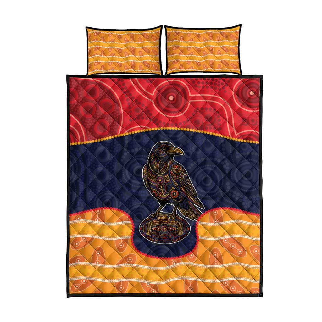 Adelaide Football Club Quilt Bed Set Crow Spirit Animal