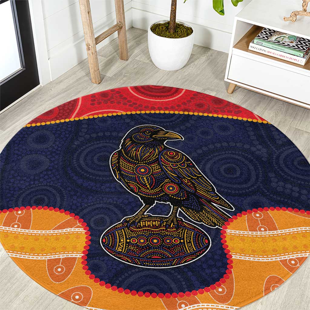 Adelaide Football Club Round Carpet Crow Spirit Animal
