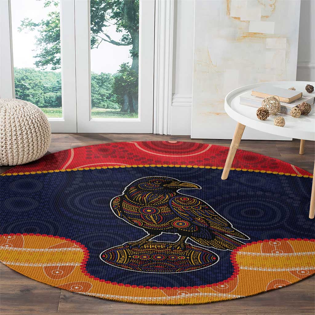 Adelaide Football Club Round Carpet Crow Spirit Animal