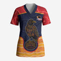 Custom Adelaide Football Club Scrub Top Crow Spirit Animal