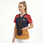 Custom Adelaide Football Club Scrub Top Crow Spirit Animal