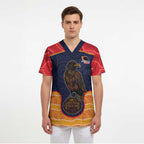 Custom Adelaide Football Club Scrub Top Crow Spirit Animal