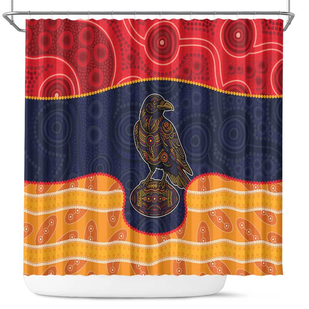Adelaide Football Club Shower Curtain Crow Spirit Animal